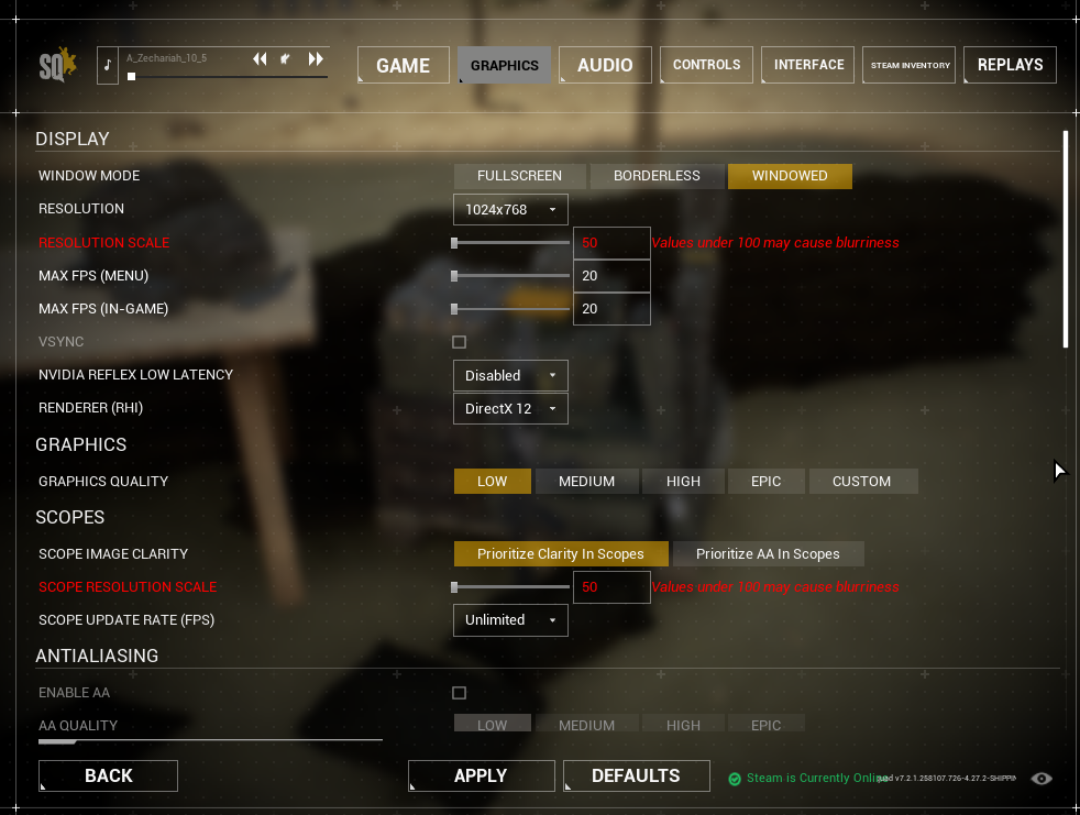 Squad Game Config